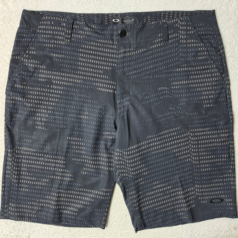 Oakley Hybrid‎ Shorts Men 38/10 Black Graphic Print Regular Fit 442316
